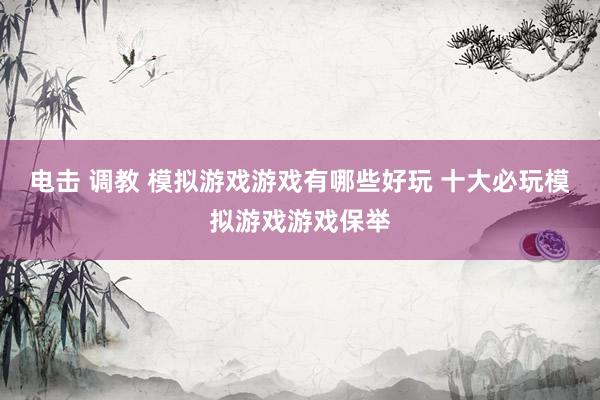 电击 调教 模拟游戏游戏有哪些好玩 十大必玩模拟游戏游戏保举