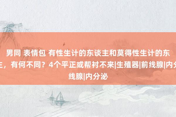 男同 表情包 有性生计的东谈主和莫得性生计的东谈主，有何不同？4个平正或帮衬不来|生殖器|前线腺|内分泌